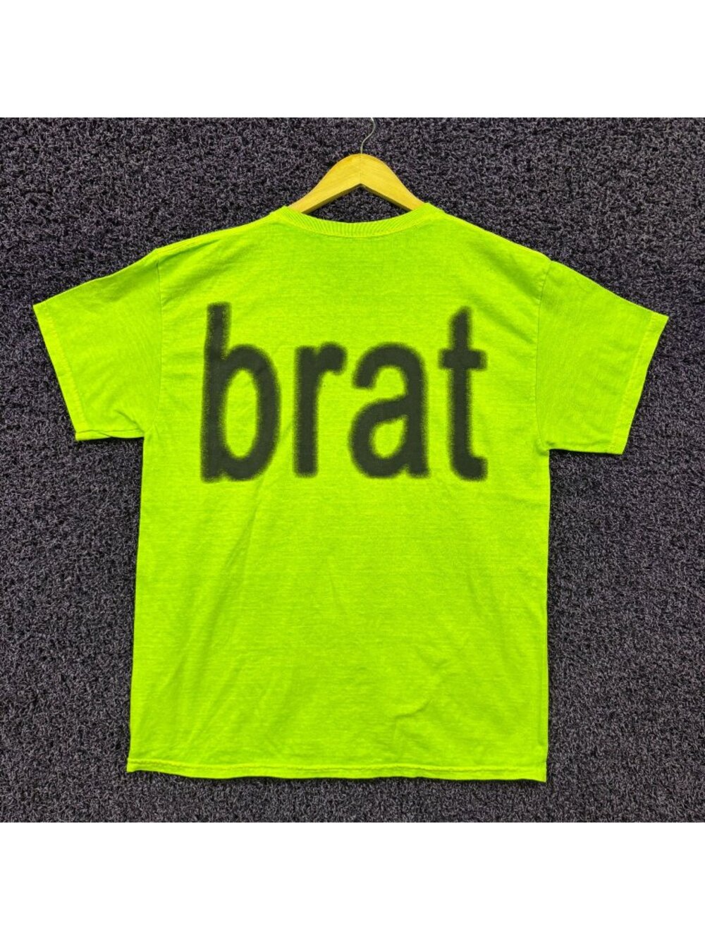 CharliXCX brat Spell-out Oversized Club Dance Pop T-Shirt M